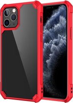 Schokbestendig glanzend acryl + TPU beschermhoes voor iPhone 11 Pro Max (rood)