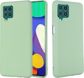 Voor Samsung Galaxy F62 / M62 effen kleur vloeibare siliconen valbestendige volledige dekking beschermhoes (groen)