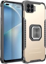 Voor OPPO Reno4 F Fierce Warrior Series Armor All-inclusive schokbestendig aluminium + TPU beschermhoes met ringhouder (goud)