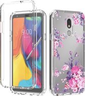 Voor LG Stylo 5 2 in 1 hoog transparant geverfd schokbestendig PC + TPU beschermhoes (roze)