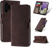 Voor Samsung Galaxy A12 5G Diaobaolee Pure Fresh Texture Horizontale Flip Leather Case (Bruin)