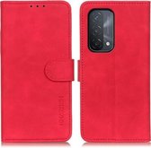 Voor OPPO A93 5G / A54 5G / A74 5G KHAZNEH Retro Textuur PU + TPU Horizontale Flip Leren Case met Houder & Kaartsleuven & Portemonnee (Rood)