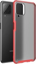 Voor Samsung Galaxy A22 4G Vierhoekige schokbestendige TPU + pc-beschermhoes (rood)