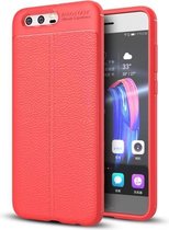 Voor Huawei Honor 9 Litchi Texture TPU beschermhoes (rood)