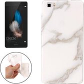 Voor Huawei P8 Lite marmeren patroon zachte TPU beschermhoes