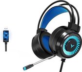 2 STUKS G58 Head-Mounted Gaming Wired Headset met Microfoon, Kabellengte: ongeveer 2 m, Kleur: Zwart 7.1 Single USB-versie