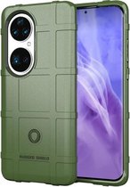 Voor Huawei P50 Pro schokbestendig schild volledige dekking siliconen hoes (groen)