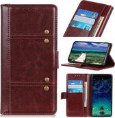 Voor OPPO A55 5G / A53S 5G Erwten Crazy Horse Textuur Horizontale Flip Leren Case met Houder & Kaartsleuven & Portemonnee (Bruin)