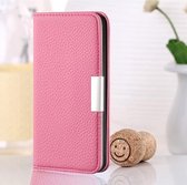 Voor Samsung Galaxy A72 5G / 4G Litchi Texture Horizontale Flip Leren Case met Houder & Kaartsleuven (Roze)