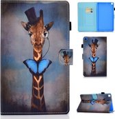 Voor Samsung Galaxy Tab A7 Lite 8.7 inch (2021) SM-T220 / T225 Gekleurde Tekening Stiksels Horizontale Flip Leren Case met Houder & Kaartsleuven (Herten)