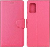Voor Samsung Galaxy A02s Zijden Textuur Horizontale Flip Leren Case met Houder & Kaartsleuven & Portemonnee & Fotolijst (Rose Rood)