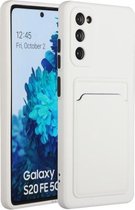 Voor Samsung Galaxy S20 FE kaartsleuf ontwerp schokbestendig TPU beschermhoes (wit)