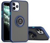Q Shadow 1 Generation-serie TPU + pc-beschermhoes met 360 graden roterende ringhouder voor iPhone 12/12 Pro (koningsblauw + zwart)