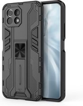 Voor Geschikt voor Xiaomi Mi 11 Lite Supersonic PC + TPU schokbestendige beschermhoes met houder (zwart)