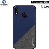 Voor Galaxy A10S PINWUYO Rong-serie schokbestendige pc + TPU + beschermhoes van chemische vezeldoek (blauw)