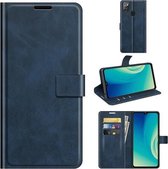 Voor ZTE Blade A7S 2020 Retro Kalfspatroon Gesp Horizontale Flip Leren Case met Houder & Kaartsleuven & Portemonnee (Blauw)