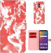 Voor LG Stylo 5 Cloud Fog Pattern Horizontal Flip Leather Case met Houder & Card Slot & Wallet (Rood)