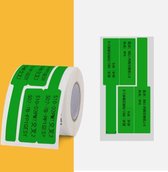 Netwerkkabel Mes Type T-Type Dubbelrijige kabel Thermisch papier Labelafdrukpapier voor NIIMBOT B3 (groen)