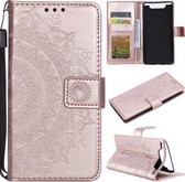 Voor Samsung Galaxy A80 / A90 Totem Bloem Reliëf Horizontale Flip TPU + PU Leren Case met Houder & Kaartsleuven & Portemonnee (Rose Goud)