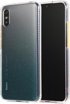 Voor Xiaomi Redmi 9A Gradient Shockproof TPU + Acrylic Case met afneembare knoppen (groen)