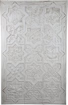 PTMD Lenna white antique wall panel rectangle