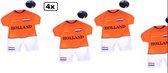 4x Holland hanger shirt oranje 16cm incl zuignap - EK Oranje Holland Nederland voetbal hockey sport  auto raam