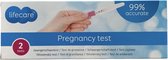 Zwangerschapstest - Lifecare Pregnancy test - 2 stuks - Vanaf de 1e dag al testen
