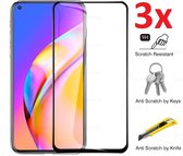 Full Cover 3D Edge Tempered Glass Screen Protector Geschikt Voor Oppo A94 5G - Ultradun Gehard Glas - Optimale Display Bescherming - Volledige Dekking - Screenprotector Beschermgla