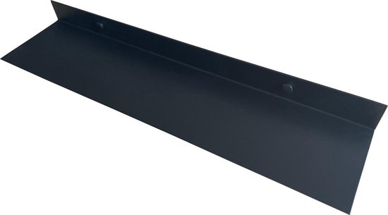 Design wandplank 50cm - zwart zwevend - staal industrieel - handgemaakt |  bol.com