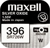 MAXELL 396 / SR726W zilveroxide knoopcel horlogebatterij 2 (twee) stuks