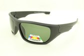 Sportbril met zwart montuur en groene glas. PZ - 20-9104. GEPOLARISEERD.