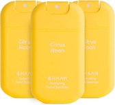 HAAN Hydrating Hand Sanitizer- Handzeep - Desinfecterend - 3-Pack Citrus Noon Spray 30ml - Navulbaar