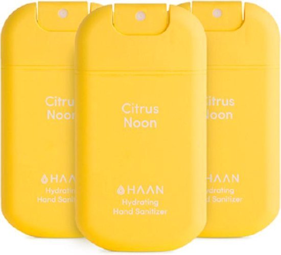 Foto: Haan hydrating hand sanitizer handzeep desinfecterend 3 pack citrus noon spray 30ml navulbaar