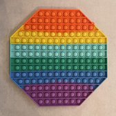 Fidget Toys- Popit XXL - pop it XXL- Mega - Octagon - achthoek - Regenboog  - 30cm