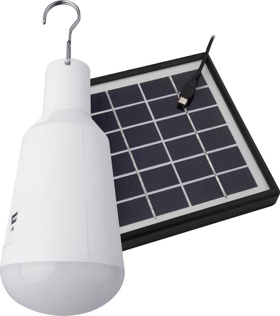 KORPASS Solar Lamp- LED-kampeerlamp met snel oplaadbaar zonnepaneel en  ingebouwde... | bol.com