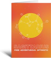 Verjaardagskaart - Boogschutter - Astrologie - Sterrenbeeld - Sagittarius - Cadeau - Zodiac - Sterren