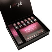 Tina Davies I ❤️ INK  Envy Lip Collection | 1/2oz | Complete Set 30 stuks met 6 pigments, 6 lipgloss , 6 lippotloden, 10 wegwerp Lip Blush, 1 Kleurenkaart, lorigiene auto parfum |