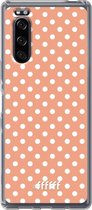 Sony Xperia 5 II Hoesje Transparant TPU Case - Peachy Dots #ffffff