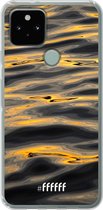 6F hoesje - geschikt voor Google Pixel 5 -  Transparant TPU Case - Water Waves #ffffff