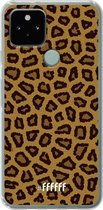 6F hoesje - geschikt voor Google Pixel 5 -  Transparant TPU Case - Leopard Print #ffffff