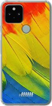 6F hoesje - geschikt voor Google Pixel 5 -  Transparant TPU Case - Macaw Hues #ffffff