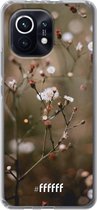 6F hoesje - geschikt voor Xiaomi Mi 11 -  Transparant TPU Case - Flower Buds #ffffff