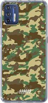 6F hoesje - geschikt voor Motorola Moto G9 Plus -  Transparant TPU Case - Jungle Camouflage #ffffff