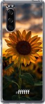 Sony Xperia 5 II Hoesje Transparant TPU Case - Sunset Sunflower #ffffff
