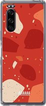 Sony Xperia 5 II Hoesje Transparant TPU Case - Terrazzo N°4 #ffffff