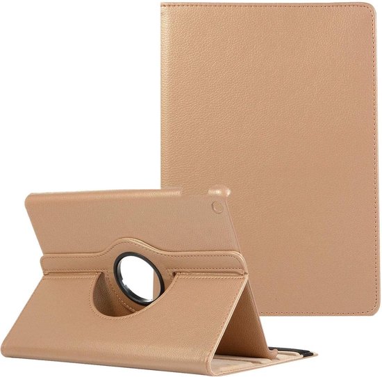 Phreeze Draaibare Tablethoes - Geschikt voor iPad 8 2020 Hoesje - 10.2 Inch - 360 Graden Draaibare Hoes Cover - Draaibare Standaard - Goud