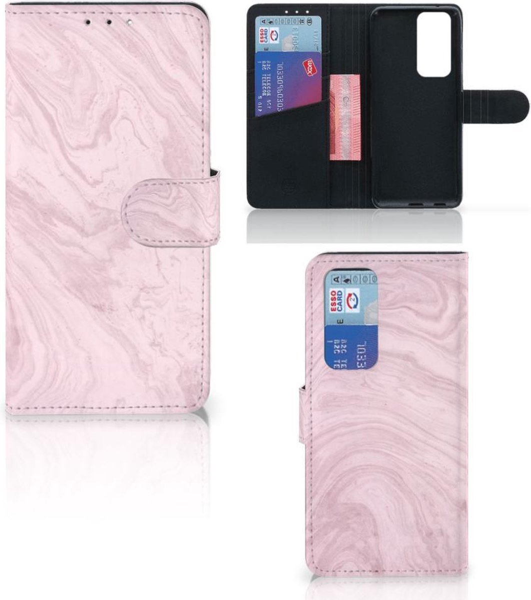 OPPO Find X3 Neo 5G Bookcase Marble Pink - Origineel Cadeau Vriendin
