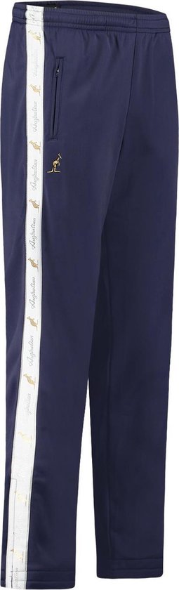Pantalon australien avec bordure blanche bleu cosmo et 2 fermetures éclair taille XS / 44