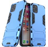Apple iPhone 11 Pro Max Hoesje - Mobigear - Armor Stand Serie - Hard Kunststof Backcover - Blauw - Hoesje Geschikt Voor Apple iPhone 11 Pro Max