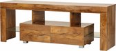 TV  meubel Hugo - led verlichting - 140 cm breed - bruin houtstructuur